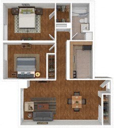 2 bedroom apartment home at Edgewood Commons 611 & Gardens